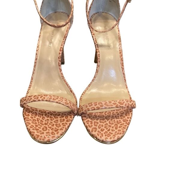 Banana Republic Juliette Leopard Print Open Toe Heels in Clay Pink 8 - Picture 4 of 11